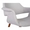 Armen Living Phoebe Mid-Century Dining Chair in Walnut Finish and Gray Fabric LCPHSIWAGRAY - alternate 6